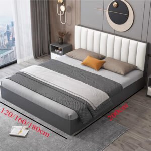 Giường Ngủ Cao Cấp Bọc Da Tựa Đầu Nổi Bật GH-11002