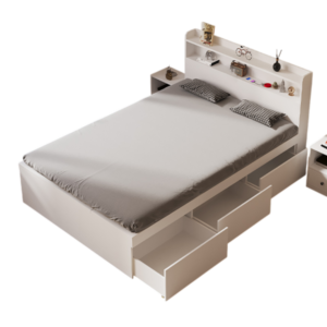 Giường Ngủ Gỗ Công Nghiệp Kèm Kệ Đầu Giường GH-11022