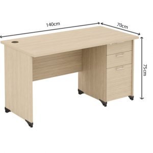 Bàn KG140HL3D KGB, hộc liền tiện dụng - Giá Siêu Tốt