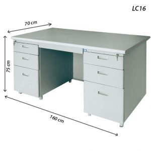 LC16 | Bàn làm việc 1m6, 2 hộc tủ tiện nghi | KGB Giá Sỉ