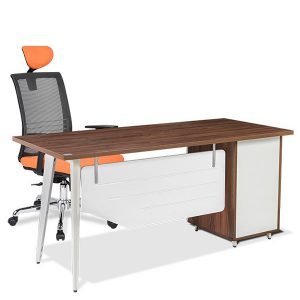 Bàn văn phòng LUX120HLC10 chân sắt, hộc liền siêu tiết kiệm