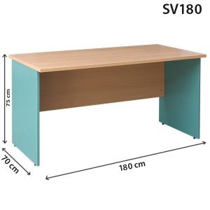 Bàn nhân viên 1m8 gỗ Melamine SV180 | KGB Giá Sỉ