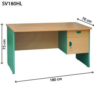 Bàn làm việc cỡ lớn + hộc liền SV180HL, Giá sinh viên