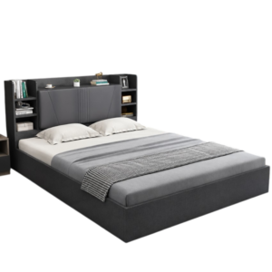 Giường Ngủ Bọc Nỉ Tích Hợp Kệ Đầu Giường Hiện Đại GH-11061