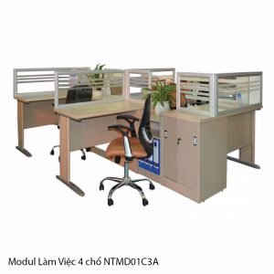 Modul bàn làm việc 4 chỗ NTMD01C3A KGB - Freeship