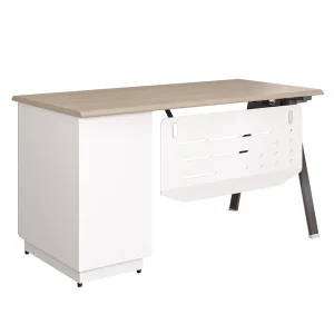 Bàn hộc liền NTV120HLC17 | Bàn gỗ chân thép dài 1m2