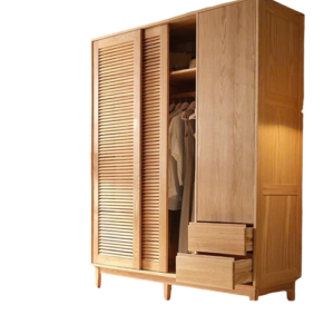 Tủ áo gỗ sồi phong cách vintage – GH-13012 Mộc mạc, tinh tế và đậm chất thời gian