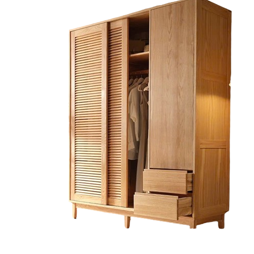 Tủ áo gỗ sồi phong cách vintage – GH-13012 Mộc mạc, tinh tế và đậm chất thời gian