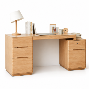 Bàn làm việc hiện đại bằng gỗ sồi tự nhiên KGB-4879