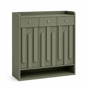 Tủ Giày Màu Xanh Olive Hiện Đại 3 Cánh KGB-5051