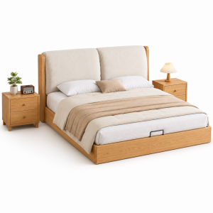 Giường ngủ bọc nệm gỗ sồi hiện đại KGB-9430