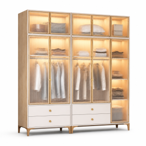 Mẫu tủ quần áo nhôm kính đẹp sang trọng KGB-52087