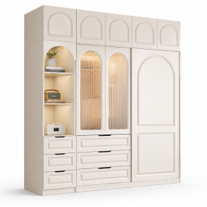 Tủ quần áo gỗ cửa kính kết hợp bàn trang điểm KGB-52140