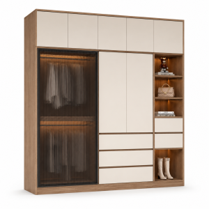 Tủ quần áo gỗ kính hiện đại KGB-52089
