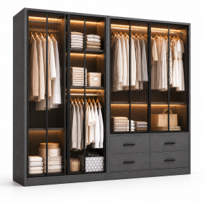 Tủ quần áo kính hiện đại đẹp KGB-52131
