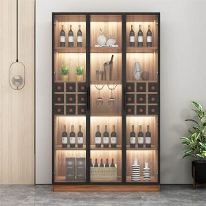 Mẫu tủ rượu đẹp bằng gỗ đa năng KGB-51873