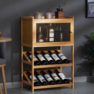 Tủ rượu gỗ có kính cao cấp, thiết kế nhỏ gọn sang trọng KGB-52612
