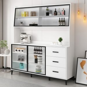 Tủ trưng bày rượu màu trắng hiện đại KGB-55109