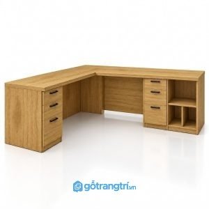Bàn làm việc góc chữ L nhiều ngăn kéo KGB-4056