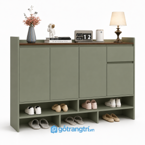 Tủ Giày Màu Xanh Olive Hiện Đại 120cm KGB-5035